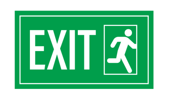 Exit sign