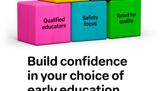 An image with colourful building blocks