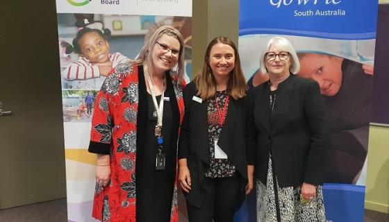 Inclusion Forum in Whyalla: Bec Hillson from Education Standards Board, Natalie Gentle from Gowrie SA and Rhonda LIvingstone from ACECQA
